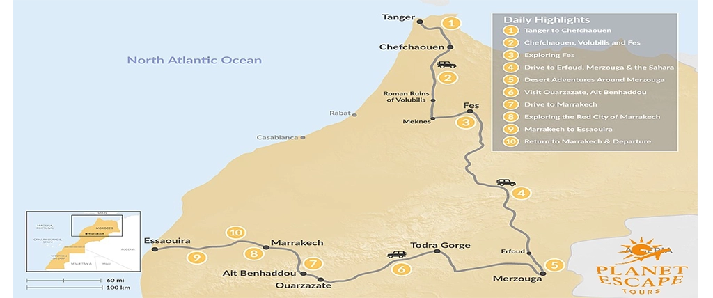 Grand Morocco Tour North to South - 10 Days